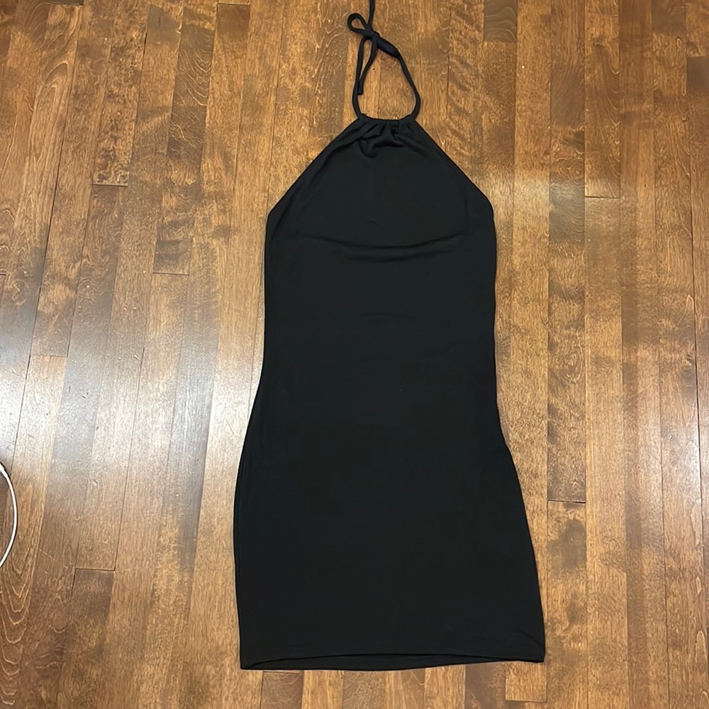 Black mini dress